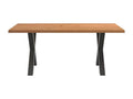 Brown Oak Wood Dining Table - dlz1766579873070