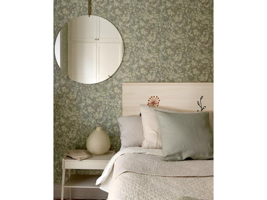 Beige Pine Wood Bed, 180 x 80 cm