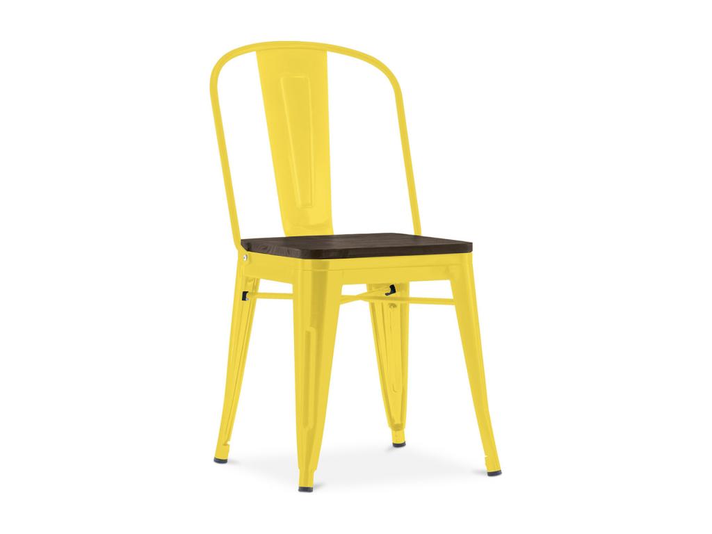 Yellow Solid Wood Chair