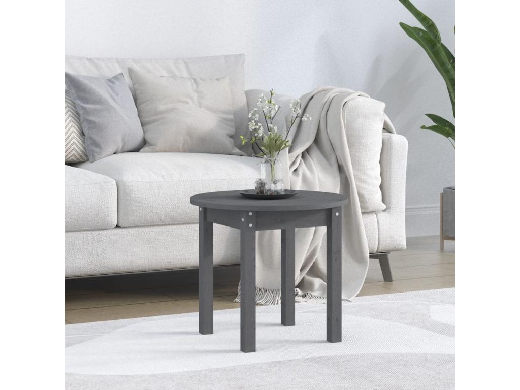 Gray Solid Wood Coffee Table, 45 x 40 cm