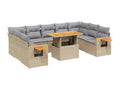 Beige Woven Resin Wicker Outdoor Furniture Set - dlz1766579606614