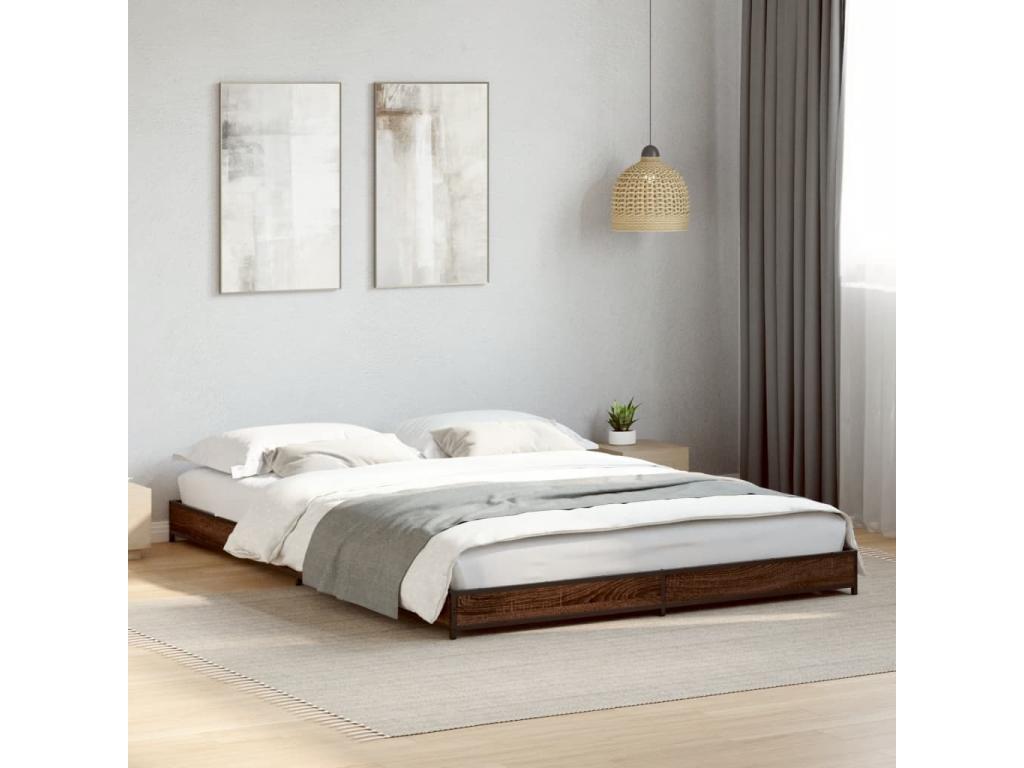 Brown Oak Wood Mattress, 135 x 190 cm