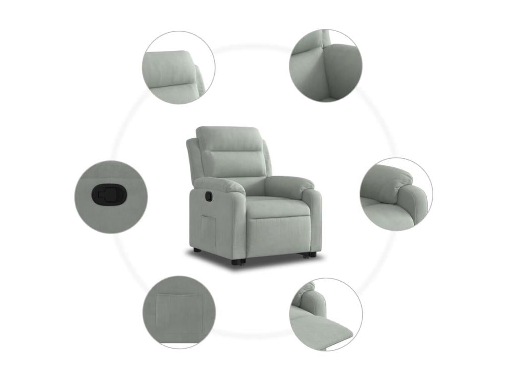 Gray Velvet Accent Chair