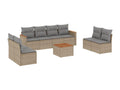 Beige Woven Resin Wicker Outdoor Furniture Set