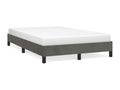 Gray Velvet Bed Frame, 120 x 190 cm