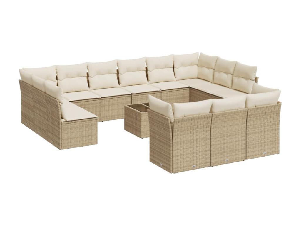 Beige Woven Resin Wicker Outdoor Furniture Set - dlz1766579671269