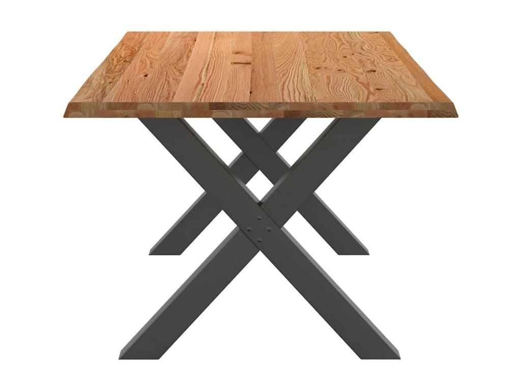 Brown Oak Wood Dining Table - dlz1766579873070