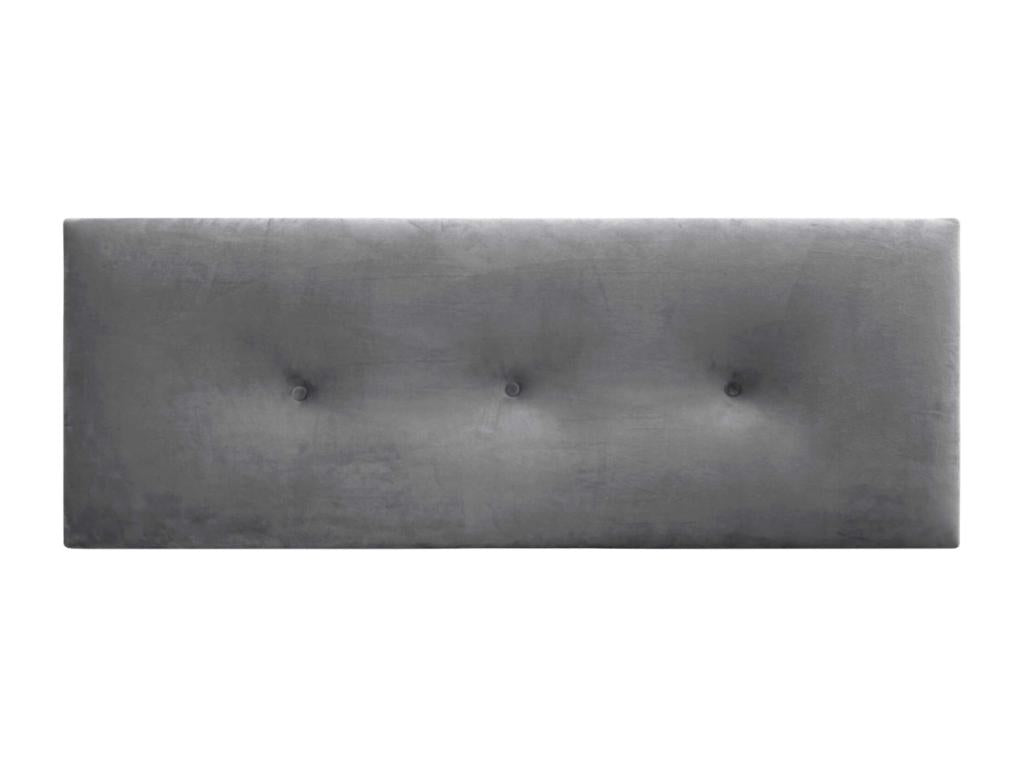 Gray Velvet Bed, 150 x 50 cm