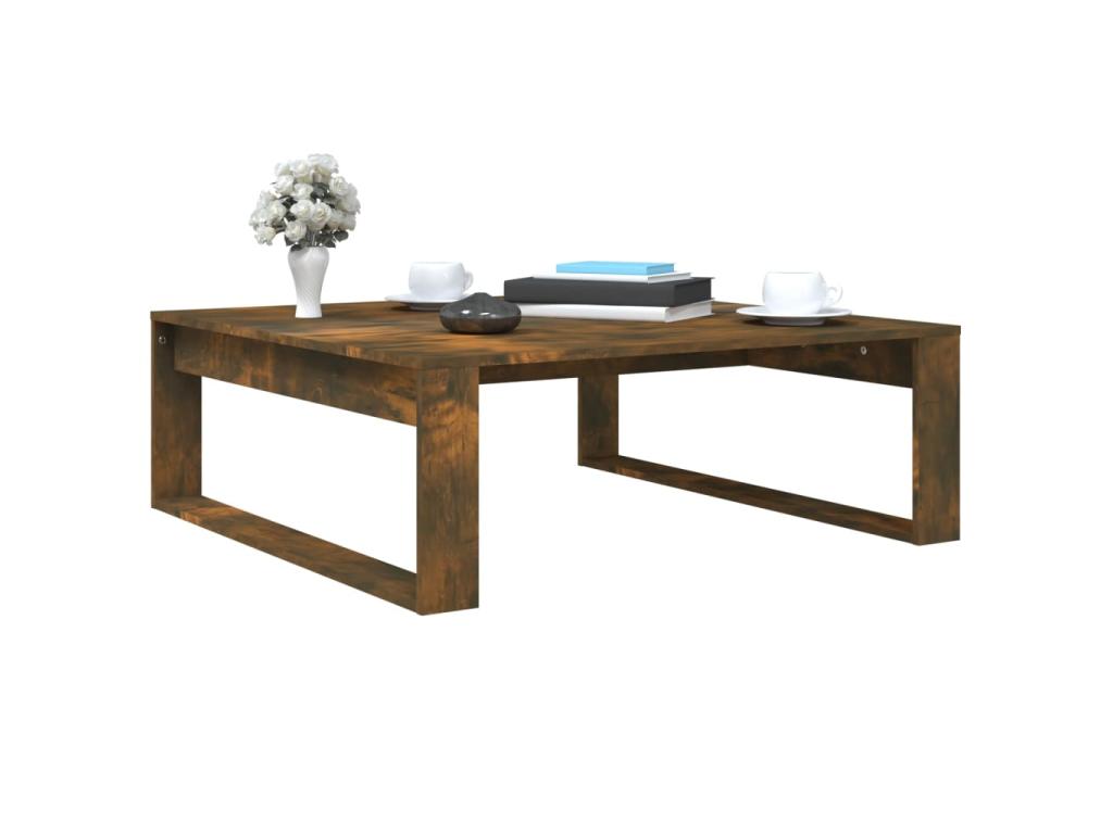 Brown Engineered Wood Coffee Table, 100 x 100 x 35 cm