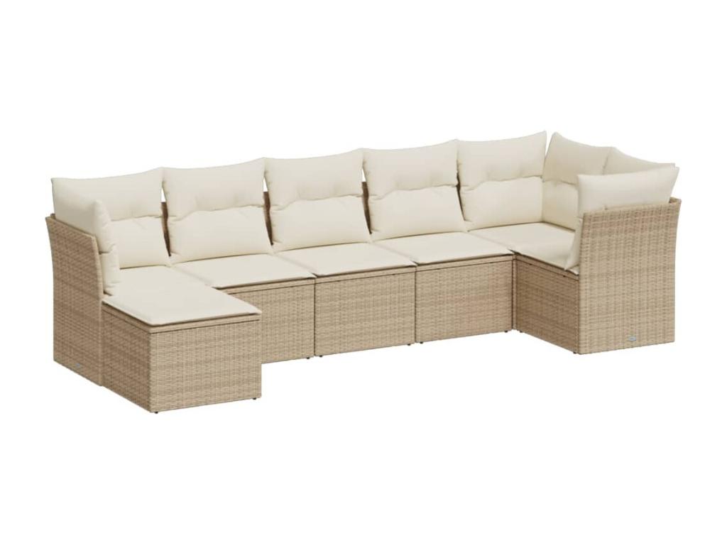 Beige Woven Resin Wicker Outdoor Furniture Set - dlz1766579666645