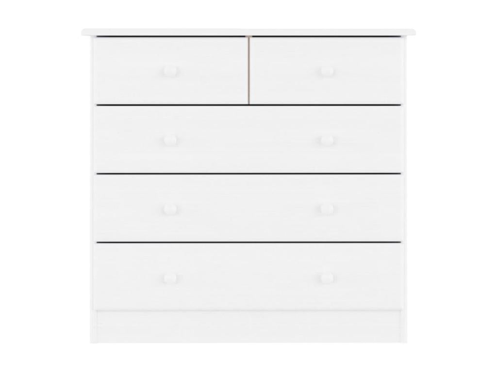 White Solid Wood Dresser, 77 x 35 x 73 cm