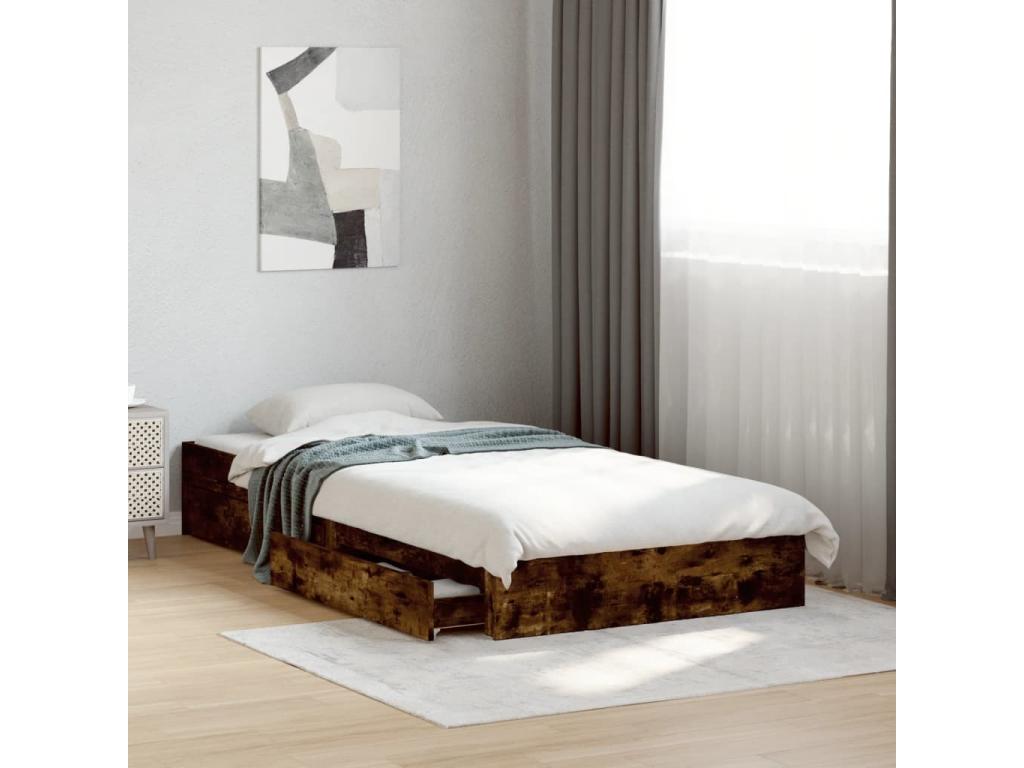 Brown Oak Wood Mattress, 90 x 190 cm