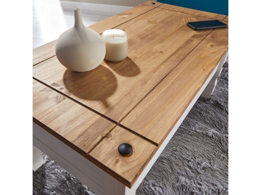 White Pine Wood Coffee Table