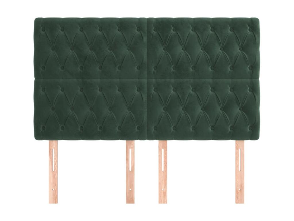 Green Velvet Bed, 72 x 7 x 78 cm