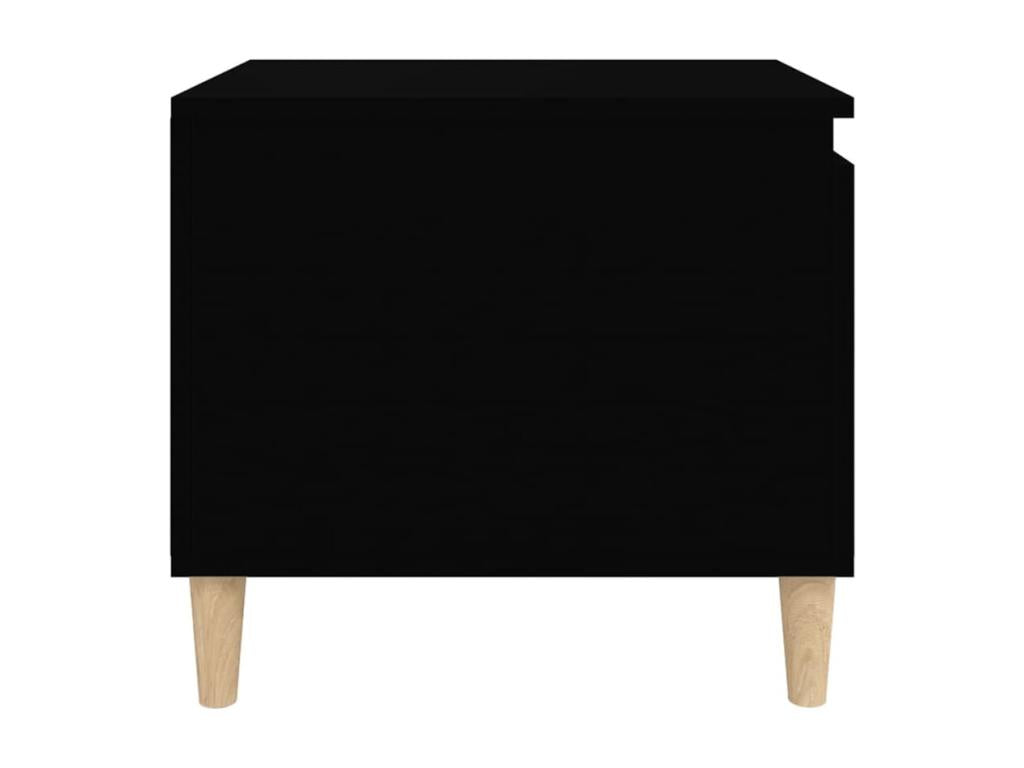 Black Engineered Wood Coffee Table, 100 x 50 x 45 cm