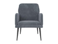 Gray Velvet Accent Chair, 62 x 79 x 79 cm