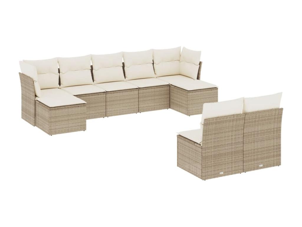 Beige Woven Resin Wicker Outdoor Furniture Set - dlz1766579577265