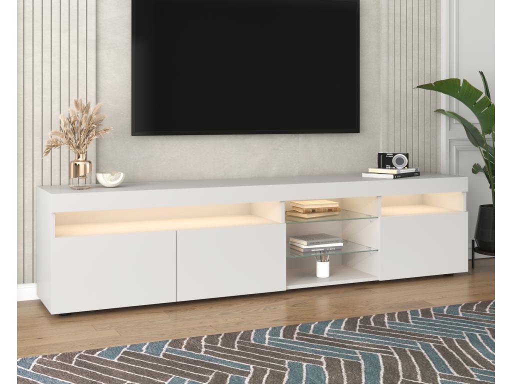 White TV Stand, 180 x 35 x 45 cm
