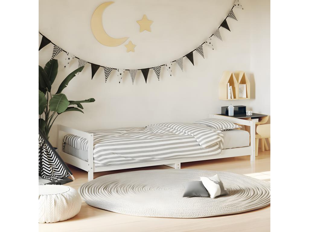 White Pine Wood Bed Frame, 90 x 190 cm