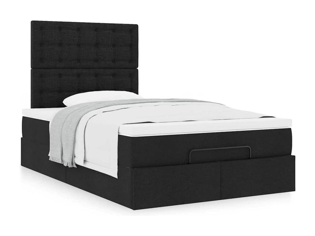Black Fabric Mattress, 120 x 200 cm