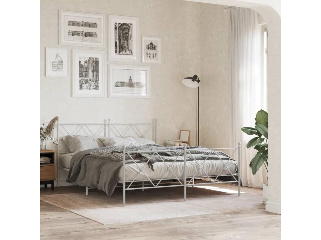 White Metal Mattress, 150 x 200 cm