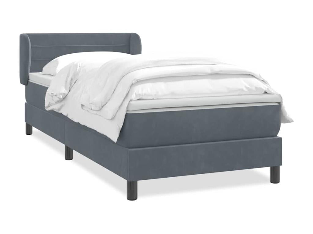 Gray Velvet Mattress, 90 x 210 cm