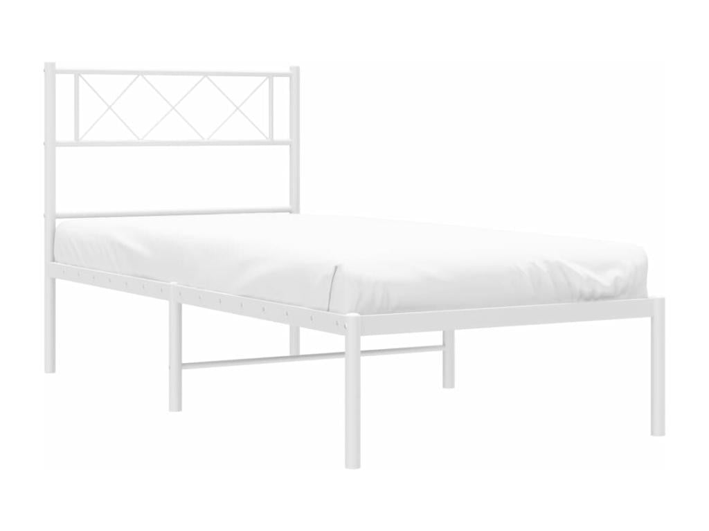 White Metal Bed Frame, 80 x 200 cm
