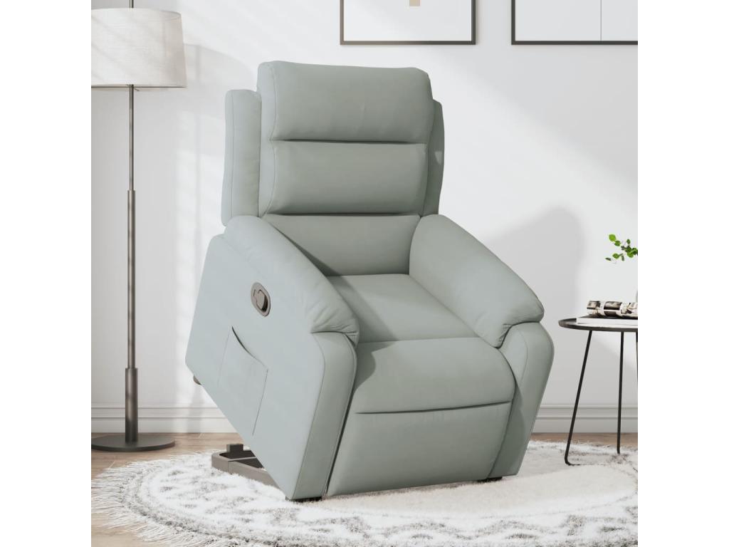 Gray Velvet Accent Chair