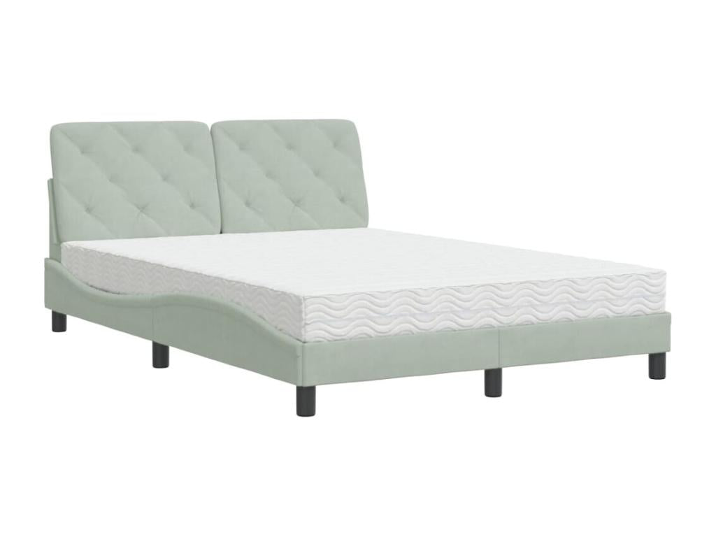 Gray Velvet Mattress, 120 x 200 cm