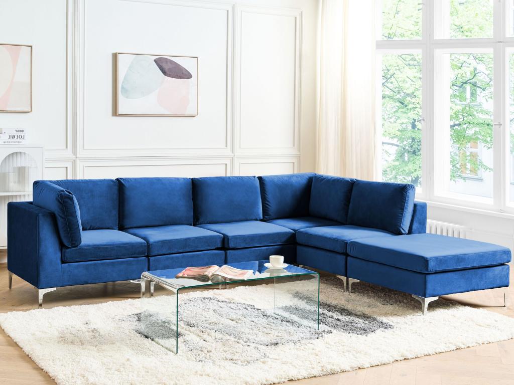 Blue Velvet Sofa - dlz1766579927791