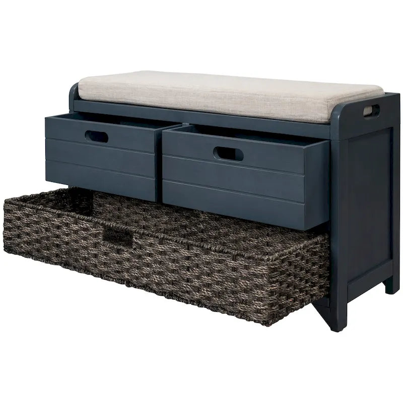 Storage Bench with Removable Basket and 2 Drawers