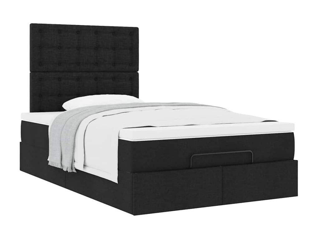 Black Fabric Mattress, 120 x 200 cm
