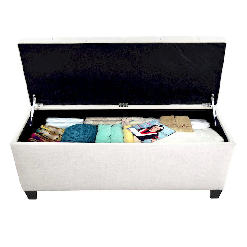 Sole Secret Diamond Tufted LOFT Linen Storage Bench