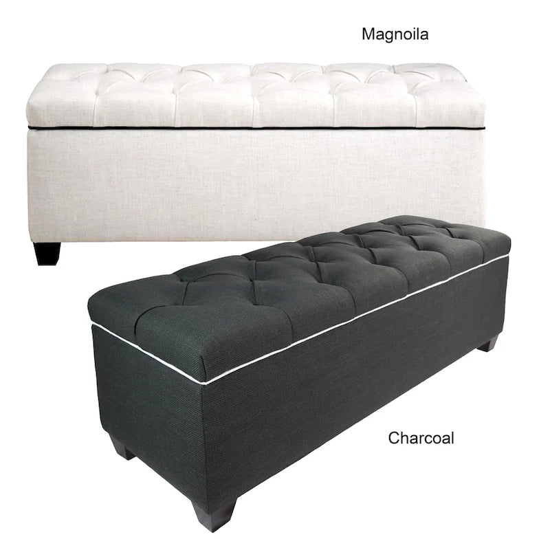 Sole Secret Diamond Tufted LOFT Linen Storage Bench