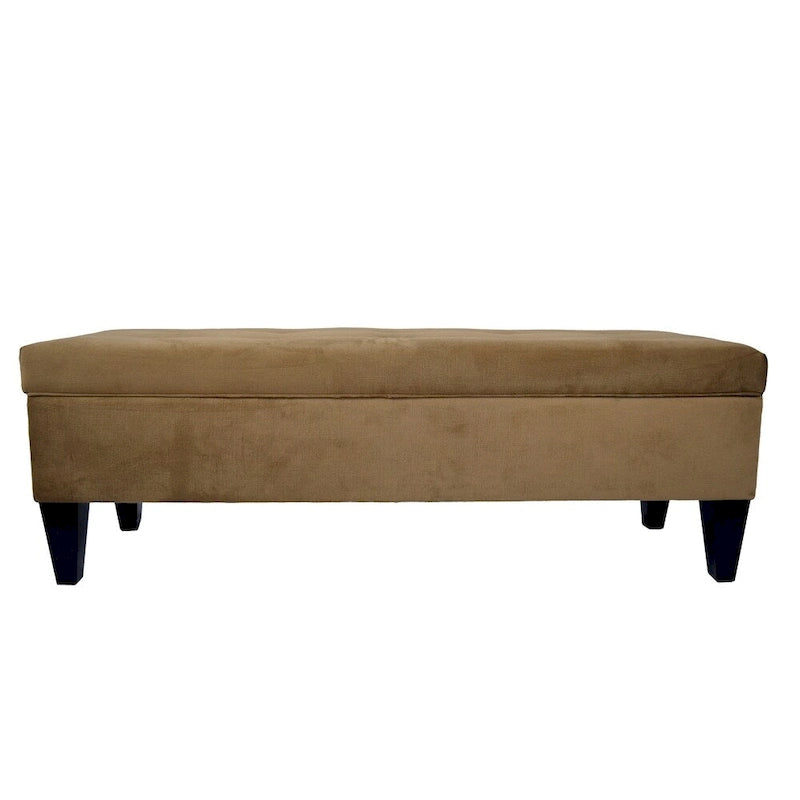 MJL Furniture Brooke 10 Button Tufted ENNIS Long Storage Bench Ottoman