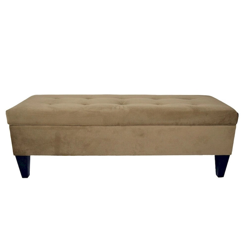 MJL Furniture Brooke 10 Button Tufted ENNIS Long Storage Bench Ottoman