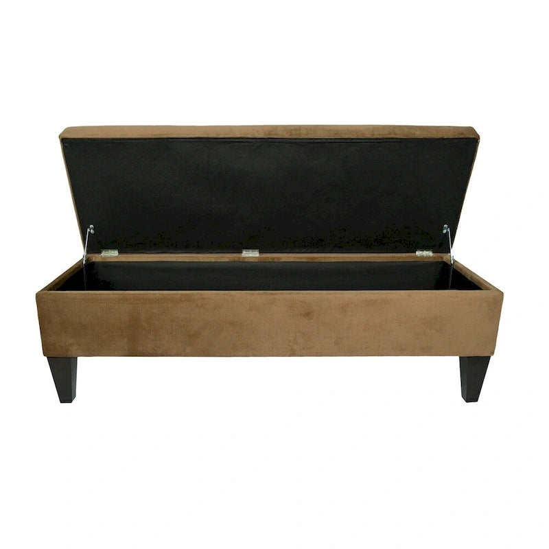 MJL Furniture Brooke 10 Button Tufted ENNIS Long Storage Bench Ottoman