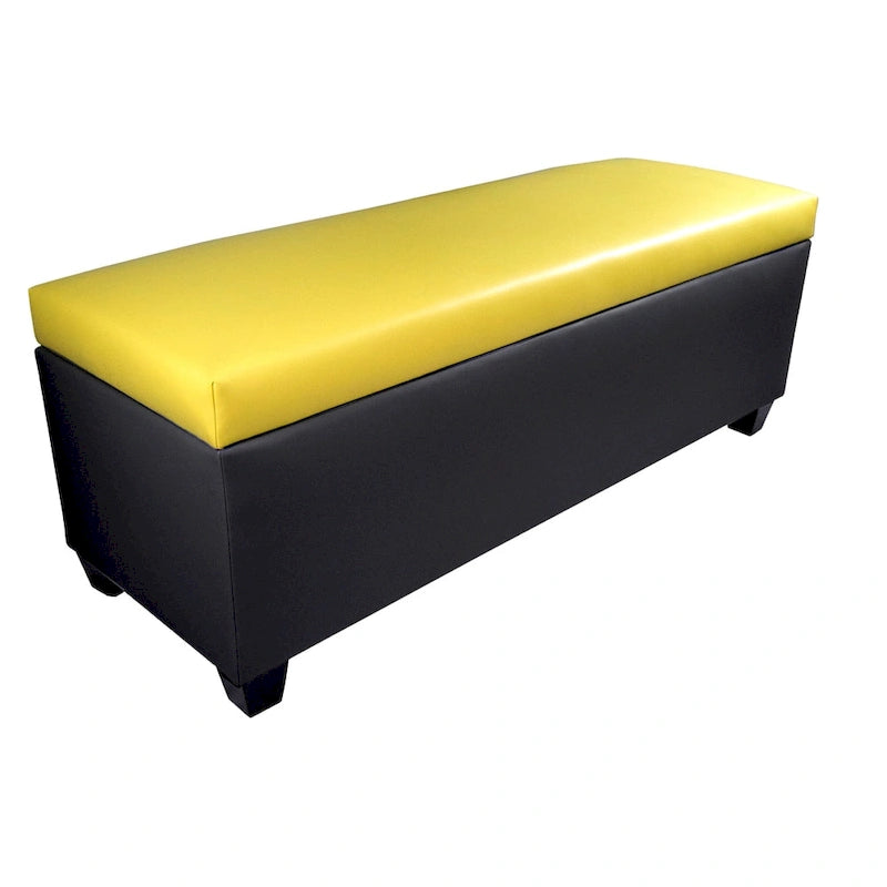 The Sole Secret Retro Dark Grey Vinyl Shoe Storage Bench