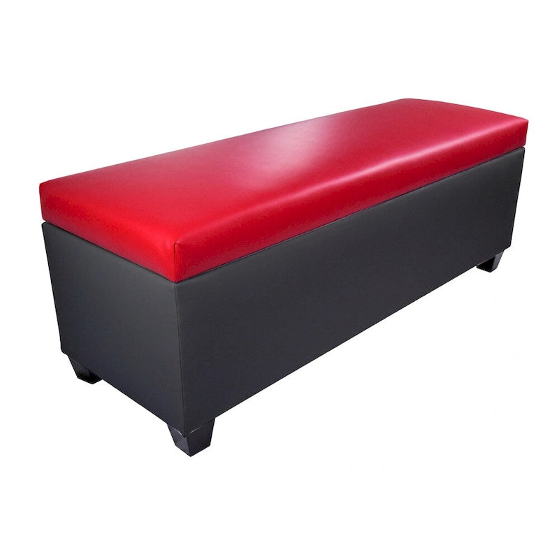 The Sole Secret Retro Dark Grey Vinyl Shoe Storage Bench