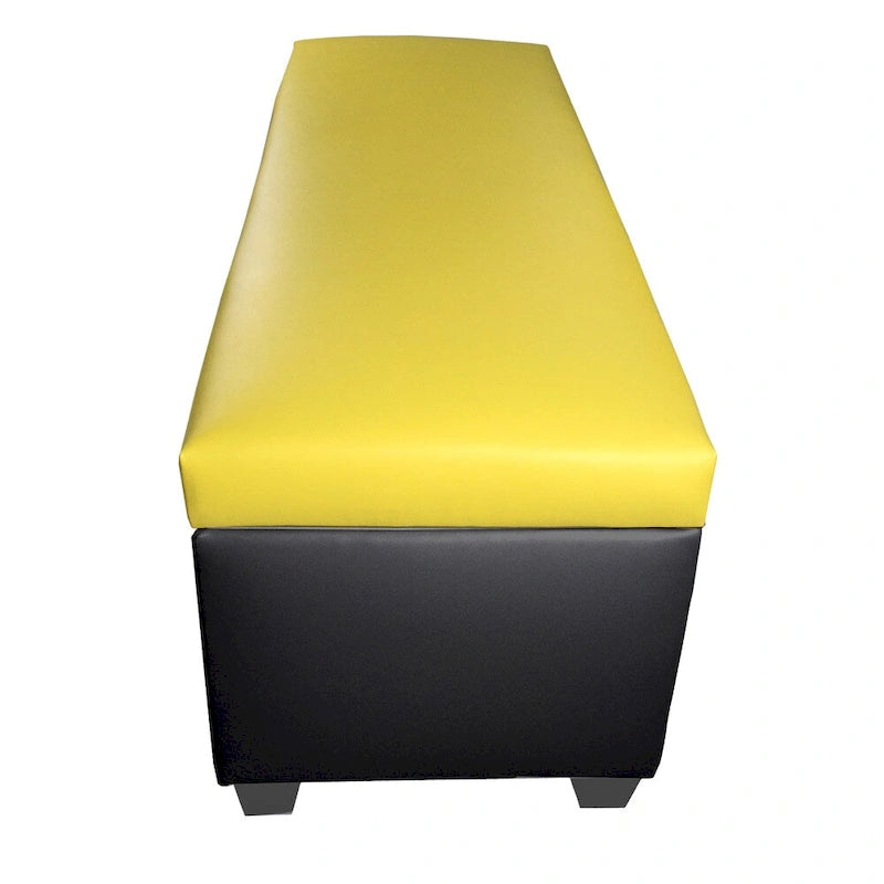 The Sole Secret Retro Dark Grey Vinyl Shoe Storage Bench