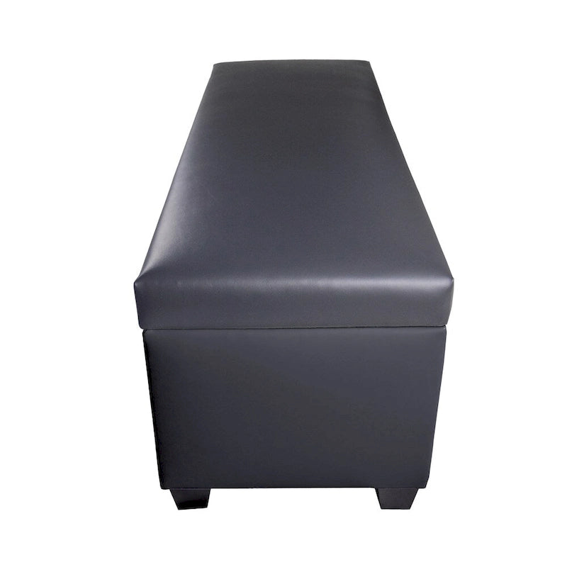 The Sole Secret Retro Dark Grey Vinyl Shoe Storage Bench