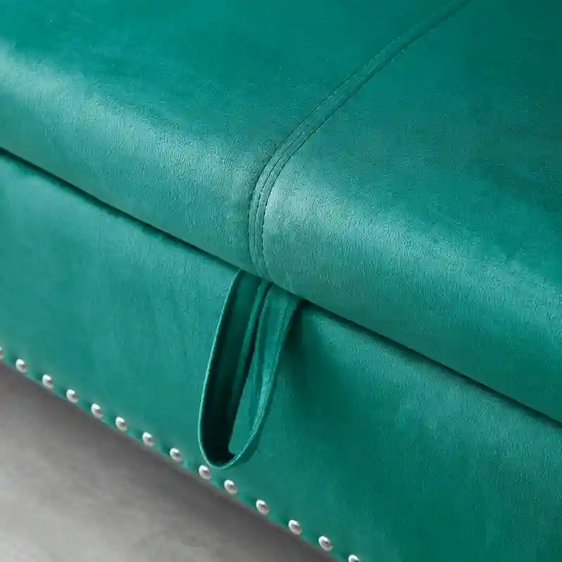 63 Velvet Multifunctional Storage Rectangular Sofa Stool