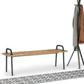 WYNDENHALL Sera SOLID MANGO WOOD 55 inch Wide Industrial Entryway Bench in Natural - 55.1 x 15 x 20.1
