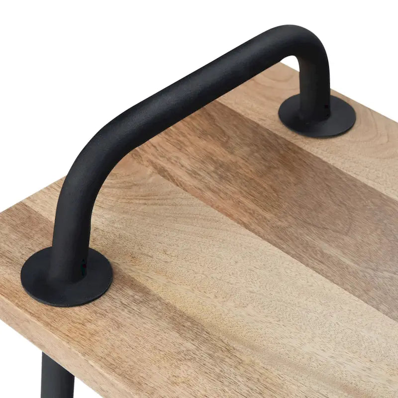 WYNDENHALL Sera SOLID MANGO WOOD 55 inch Wide Industrial Entryway Bench in Natural - 55.1 x 15 x 20.1