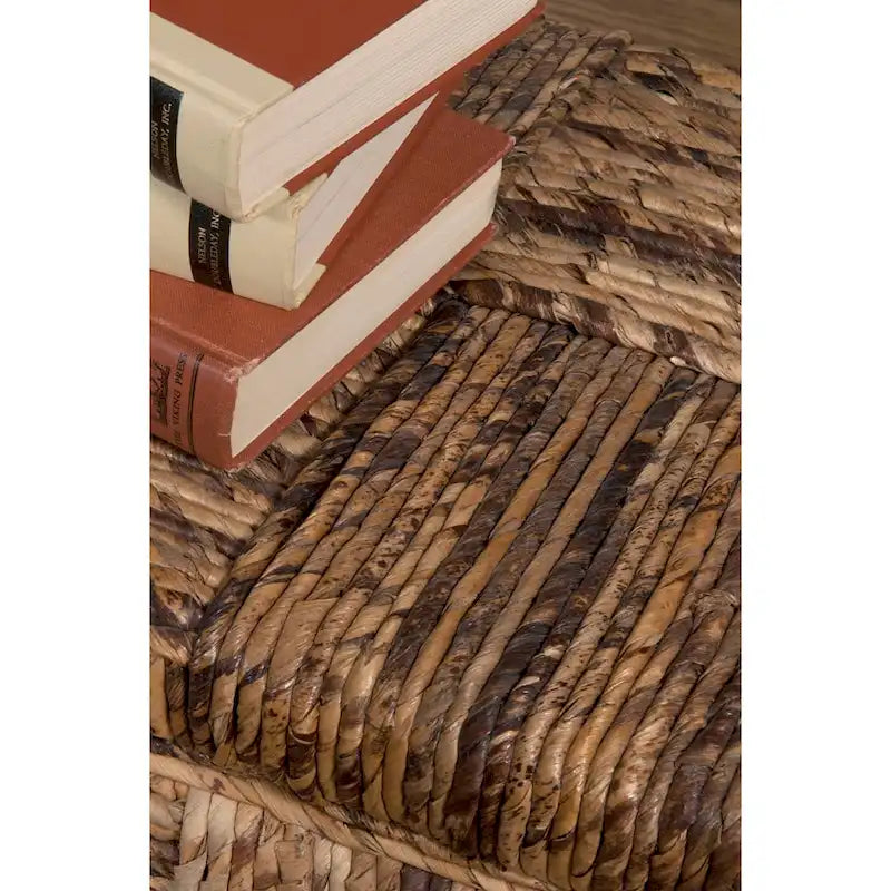 Geometric Abaca Storage Bench by East at Main