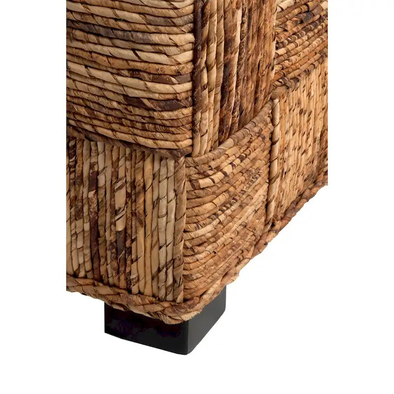 Geometric Abaca Storage Bench by East at Main