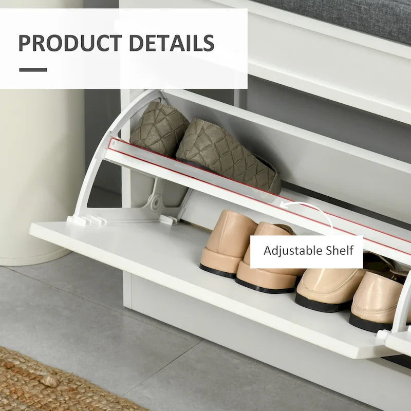 Modern Shoe Rack Bench for Entryway