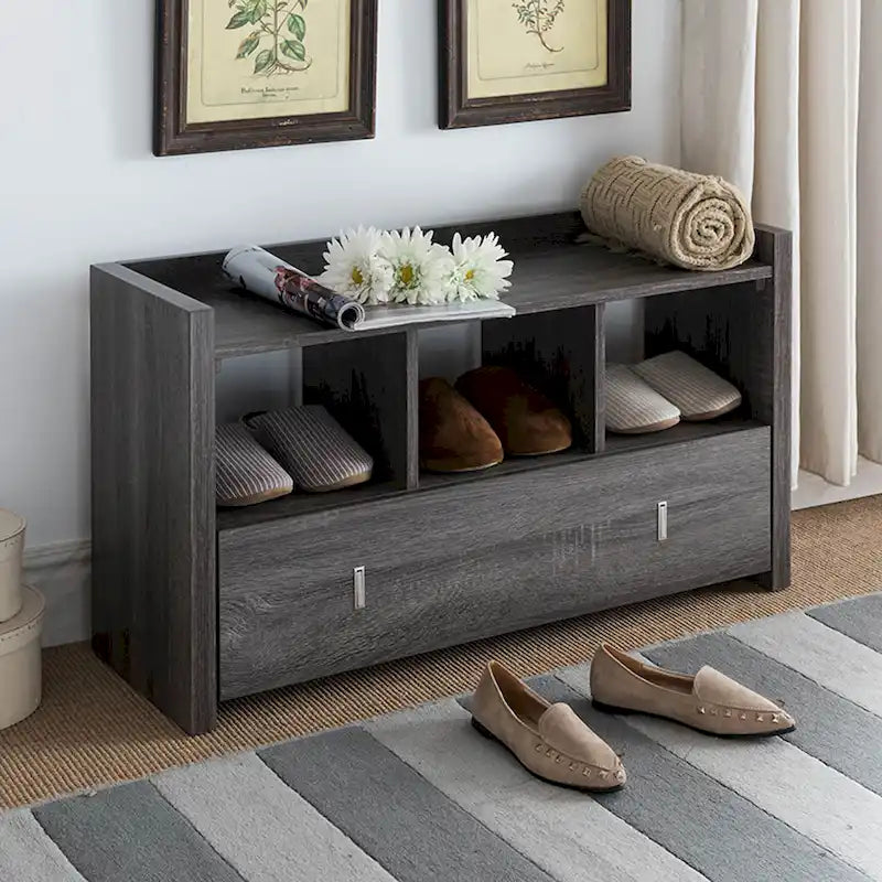 Shoe Bench Distressed Grey,storage Cabinet,Shoe rack, wooden, high quality and durable, large capacity