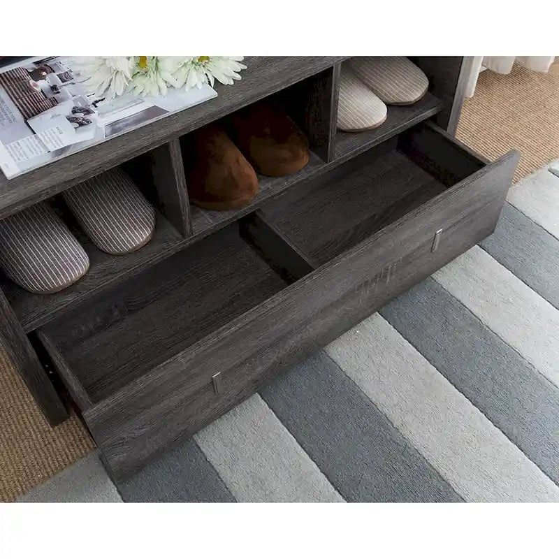 Shoe Bench Distressed Grey,storage Cabinet,Shoe rack, wooden, high quality and durable, large capacity