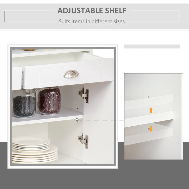 HOMCOM Sideboard Buffet Storage Cabinet Server Console Table with Drawers for Living Room, Dining Room